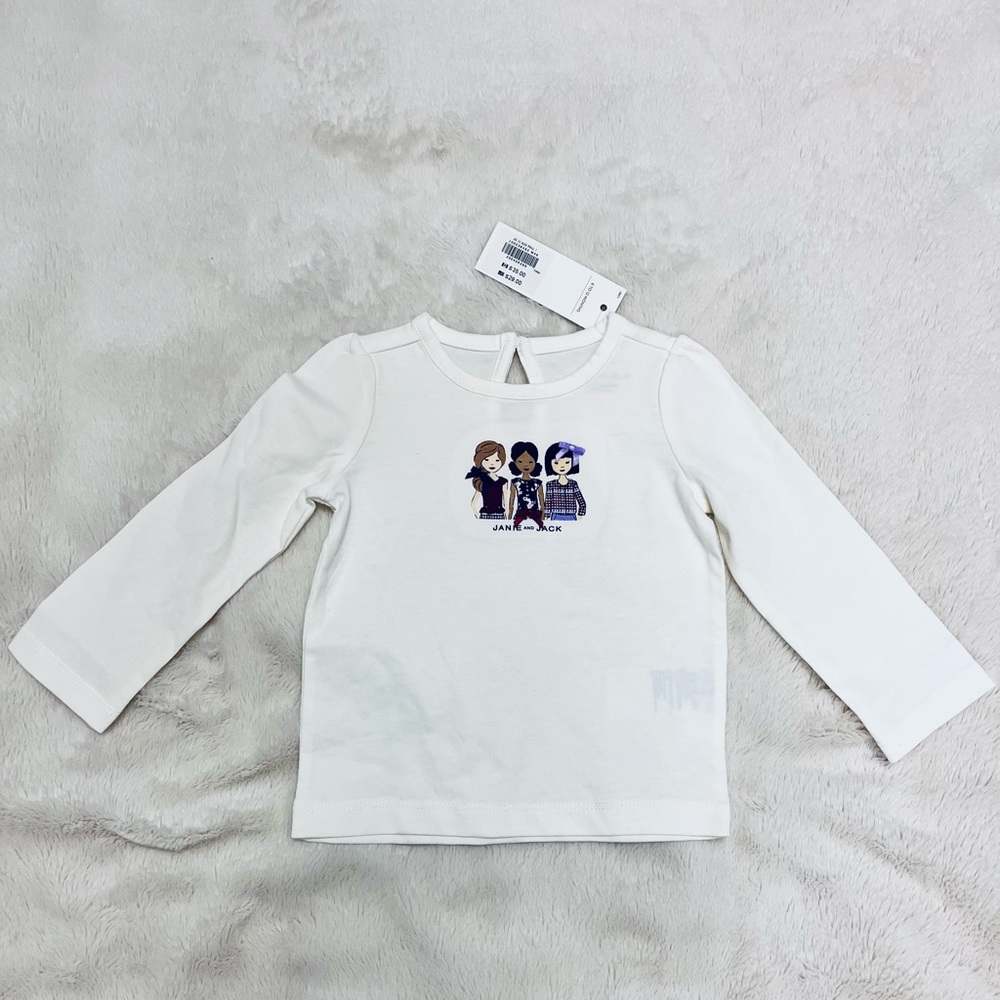BRAND NEW Janie and Jack baby girl long sleeve tshirt